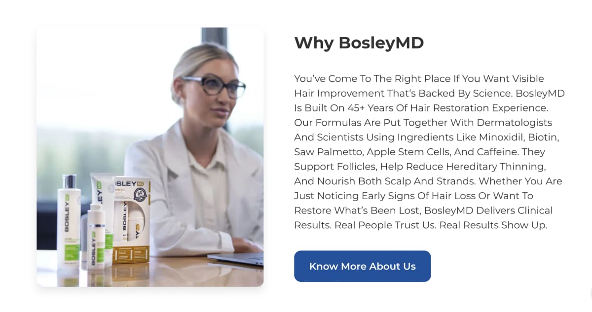 BosleyMD: Elevating Premium Hair Care Ecommerce with a Custom Shopify Experience