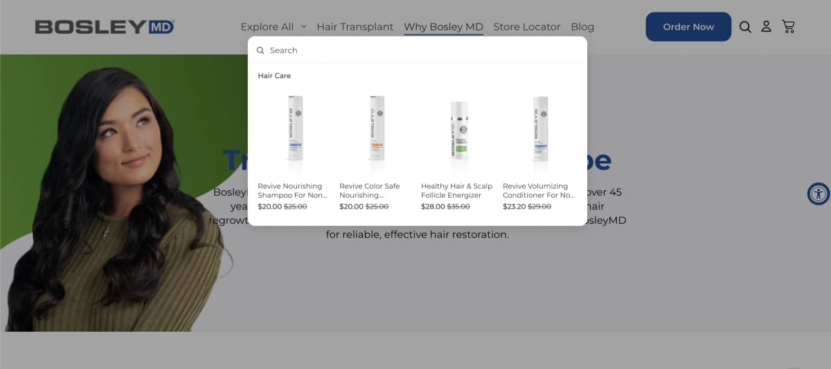 BosleyMD: Elevating Premium Hair Care Ecommerce with a Custom Shopify Experience - screenshot 2