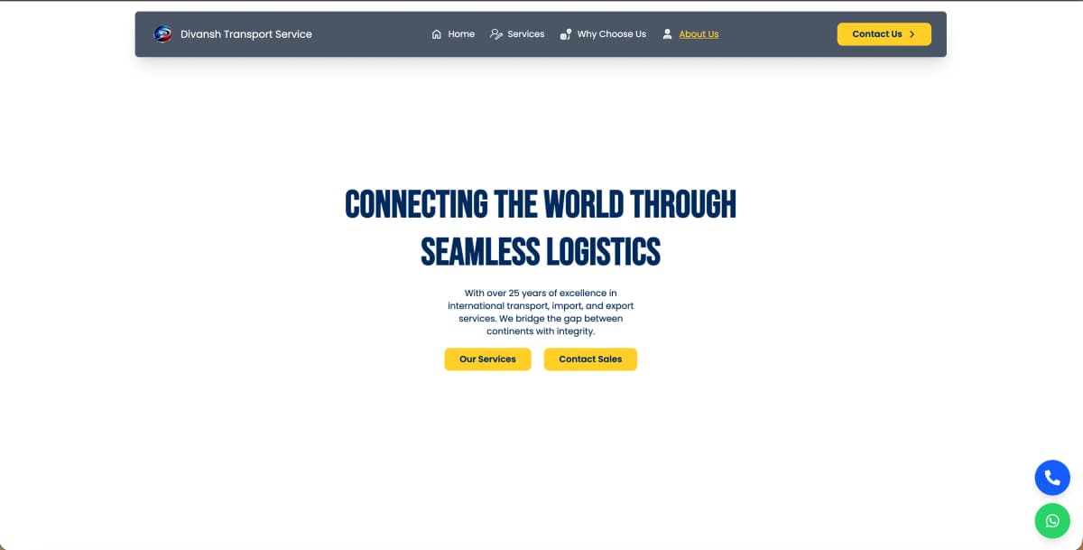 Divansh Transport Service: A Complete Digital Platform for Import Export, Delivery & Packers Movers - screenshot 4